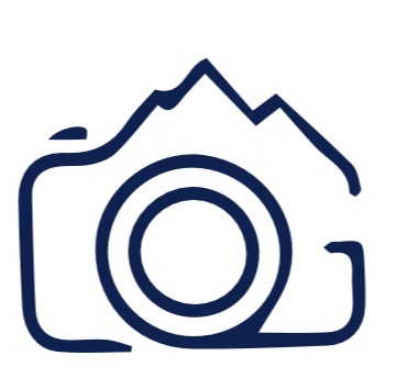 Bishal Imagery — camera and mountain icon, Bay Area photography brand mark